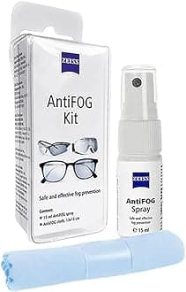 ZEISS Fog Defender System Anti-Fog Spray for Glasses – 1 Spray Bottle and 1 Microfiber Cloth