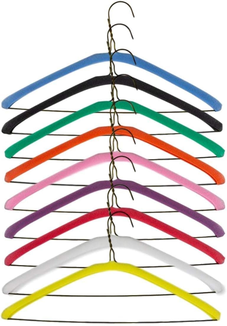 Foam Hanger Covers by Ultra Essentials - Designed for Wire, Plastic, and Wooden Hangers, Hang Trousers, Coats, Shirts, Tank Tops, & Dresses, Closet Organizer, Hanger Rack Compatible, 45 Count, Pink