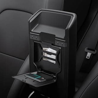 Spigen One-Tap Hidden Storage Box for Tesla Model Y Juniper (Standard, Premium & Performance 2026/2025) and Model 3 Highland (Standard, Premium & Performance 2026/25/24)