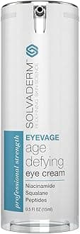 Solvaderm Eyevage Anti-Aging Eye Cream – Reduces Dark Circles, Puffiness, Fine Lines & Wrinkles – Hydrating & Firming Under Eye Treatment for Bags, Crow’s Feet – Dermatologist-Recommended Skincare