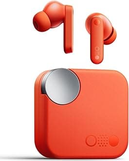 CMF by Nothing Buds Wirelesss earphones with 42 dB ANC, Transparency mode, Ultra Bass Technology 2.0, HD Audio by DIRAC, IP54 Dust and Water resistance and Dual-device connection - Orange