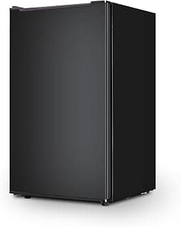 Tymyp Upright Freezer 3.6 Cu.ft Mini Freezer with Reversible Single Door, Undercounter Small Freezer with 3 Adjustable Thermostat for Home/Dorms/Apartment/Office (Stainless Steel)