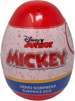 Disney Mickey Mouse Mini Egg with Surprise 5 Pieces with Stationery Accessories Colours and Designs for Children