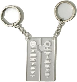 IncrizmaPersonalized / Custom Engraved Music Spotify Keychain, Spotify Scan Code Keychain Personalized Spotify Code Keyring for Friends Couples