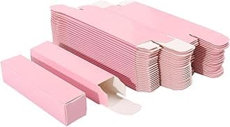 COSIDEA 50 PCS Empty Pink Lip Gloss Boxes W23 xW23 xH103mm / 0.9*0.9*4.05 inch inch, Cosmetic Perfume / Mascara Box Packaging for Small Business Wholesale, small Kraft Paper Box Luxury Holder Wrapping