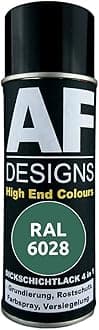 Alex Flittner Designs Rust Protection Paint 4-in-1 RAL 6028 Pine Green Metal Protective Paint Spray Rust Protection Paint Spray Can