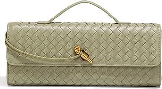 UpbullTrendy Woven Evening Clutch Purses Women Underarm Shoulder Handbag Cute Satchels Crossbody Purse PU Leather Wallet