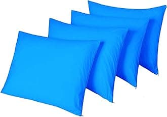 Niagara Sleep Solution 4 Pack Waterproof Blue Pillow Protectors Standard 20x26 Inches Smooth Zipper Premium Encasement Covers Quiet Cases Set