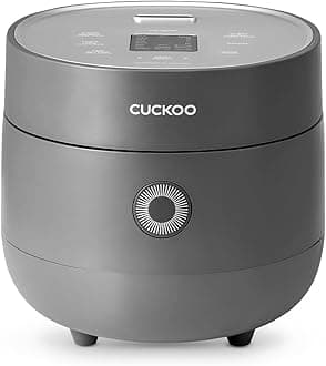 CUCKOOMicom Rice Cooker 13 Menu Options: White, GABA, Porridge, Baby, & More, Fuzzy Logic Tech, 6 Cup / 1.5 Qts. (Uncooked) CR-0675F Gray
