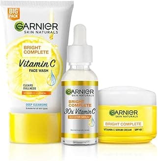 Garnier Vitamin C Regime Pack (Bright Complete Facewash 150g, Serum 30ml, SPF40 Cream 45g)