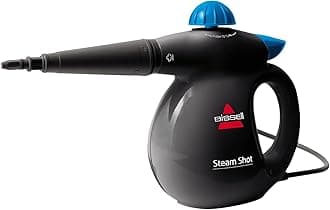 BISSELL SteamShot Handheld Steam Cleaner, Multi-Purpose Handheld Steam Cleaner, Natural Chemical-Free Cleaning, Grey/Black, 2635E