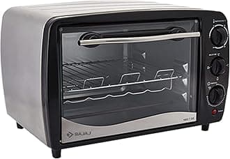 Bajaj Majesty 1603 TSS 16 Litres Oven Toaster Griller (16 Litres OTG)| Baking & Grilling Accessories| Oven for Kitchen with Stainless Steel Body| 2 Year Warranty by Bajaj| Black & Silver