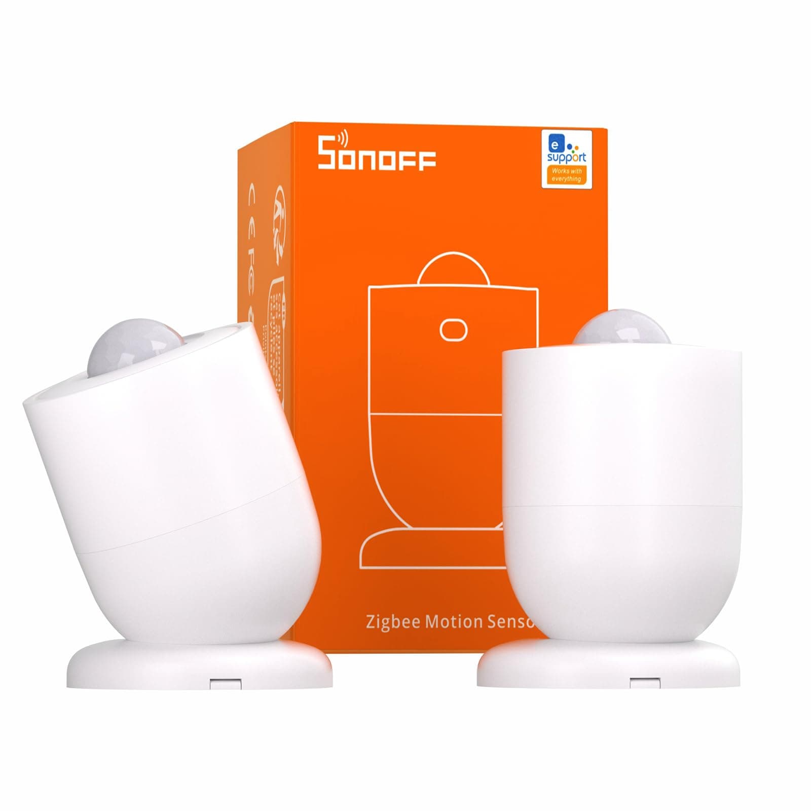 SONOFF SNZB-03P Zigbee Motion Sensor, 3-Year Battery Life, for Alert System and Automations Wireless Motion Detector, SONOFF Zigbee Bridge Required, Batteries Included(2 Pack)