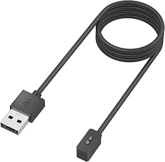 VANCLE Charger for Xiaomi Redmi Watch 3 Active, Magnetic Charger with USB for Redmi Watch 3 Active Charging Cable (1 m / 3.3 ft) (Black)