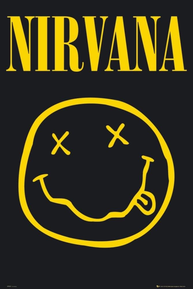 NIRVANA - Smiley Poster 24 x 36in