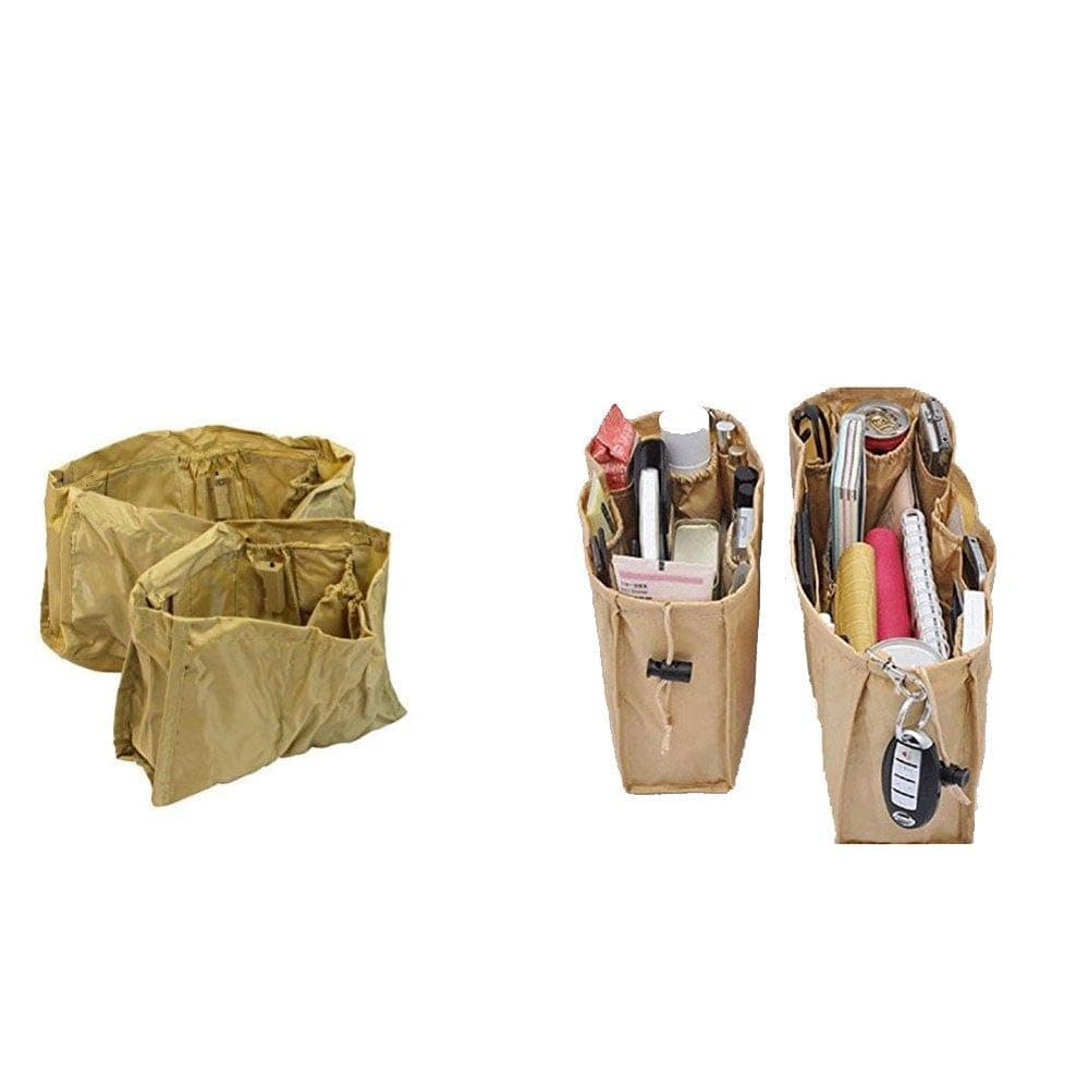 The Original Kangaroo Keeper Multi Compartment Handbag Organizer. (2 Piece Set in Beige)