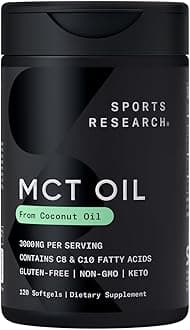 Keto MCT Oil Capsules derived from Coconut Oil | Keto Fuel for The Brain & Body | Derived from Non-GMO Coconuts (120 Softgels)