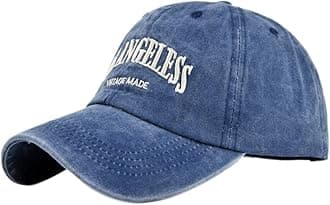 Vintage Baseball Cap Embroidery Los Angeles Washed Denim Trucker Cap 100% Cotton Sun Hat for Men Women Adjustable