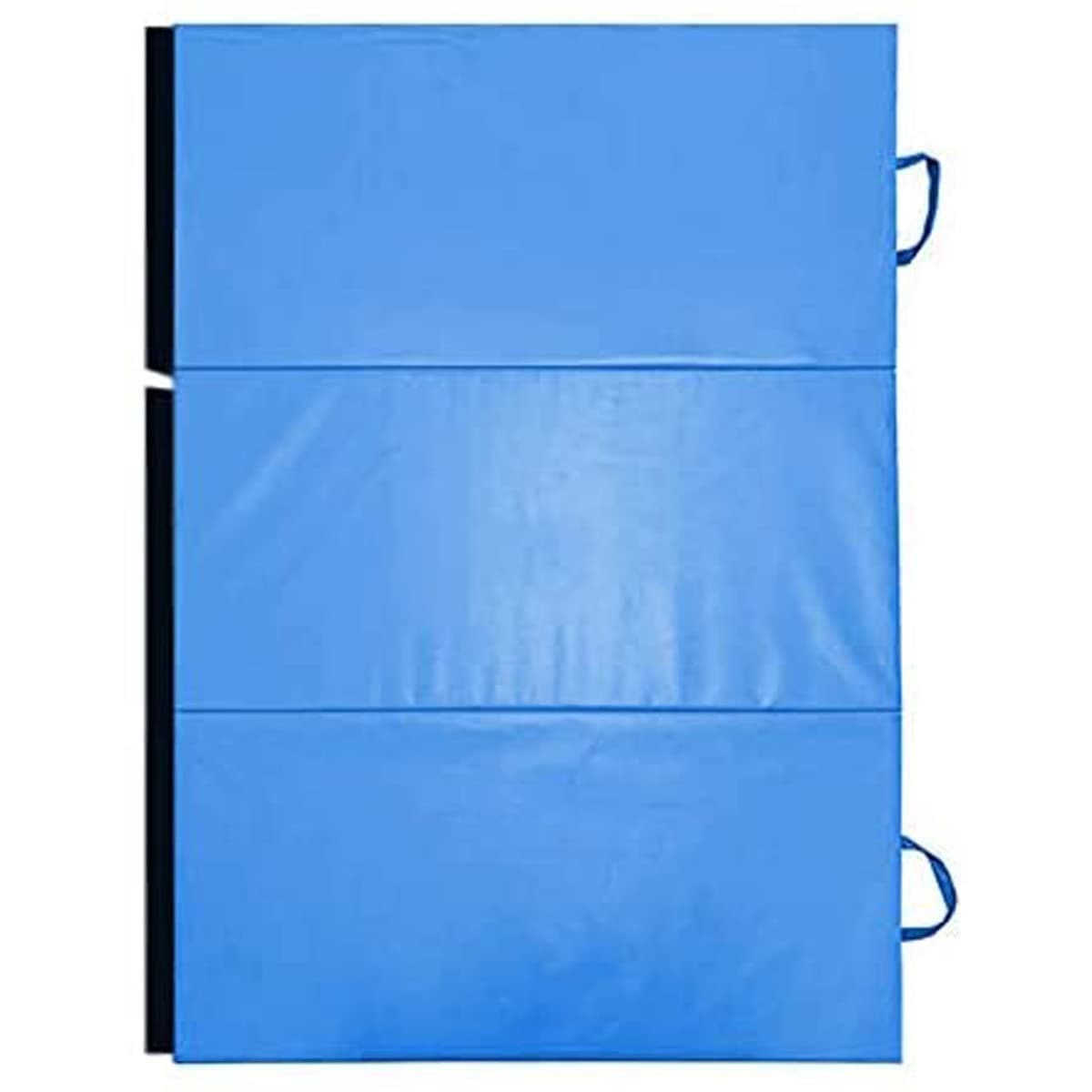 4' L x 3' W Folding Gym Mat - 2" Thick Cushion - Two-Fold Reversible Blue/Red - for Gymnastics, Exercise, Tumbling and Inflatable Landing Pad (48"L x 36"W)