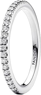 Pandora Timeless Sterling silver eternity ring with clear cubic zirconia
