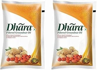 Dhara Filtered Groundnut Oil, 1L | Pack of 2