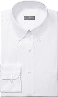 Van Heusen Men's Dress Shirt Regular Fit Pinpoint Solid