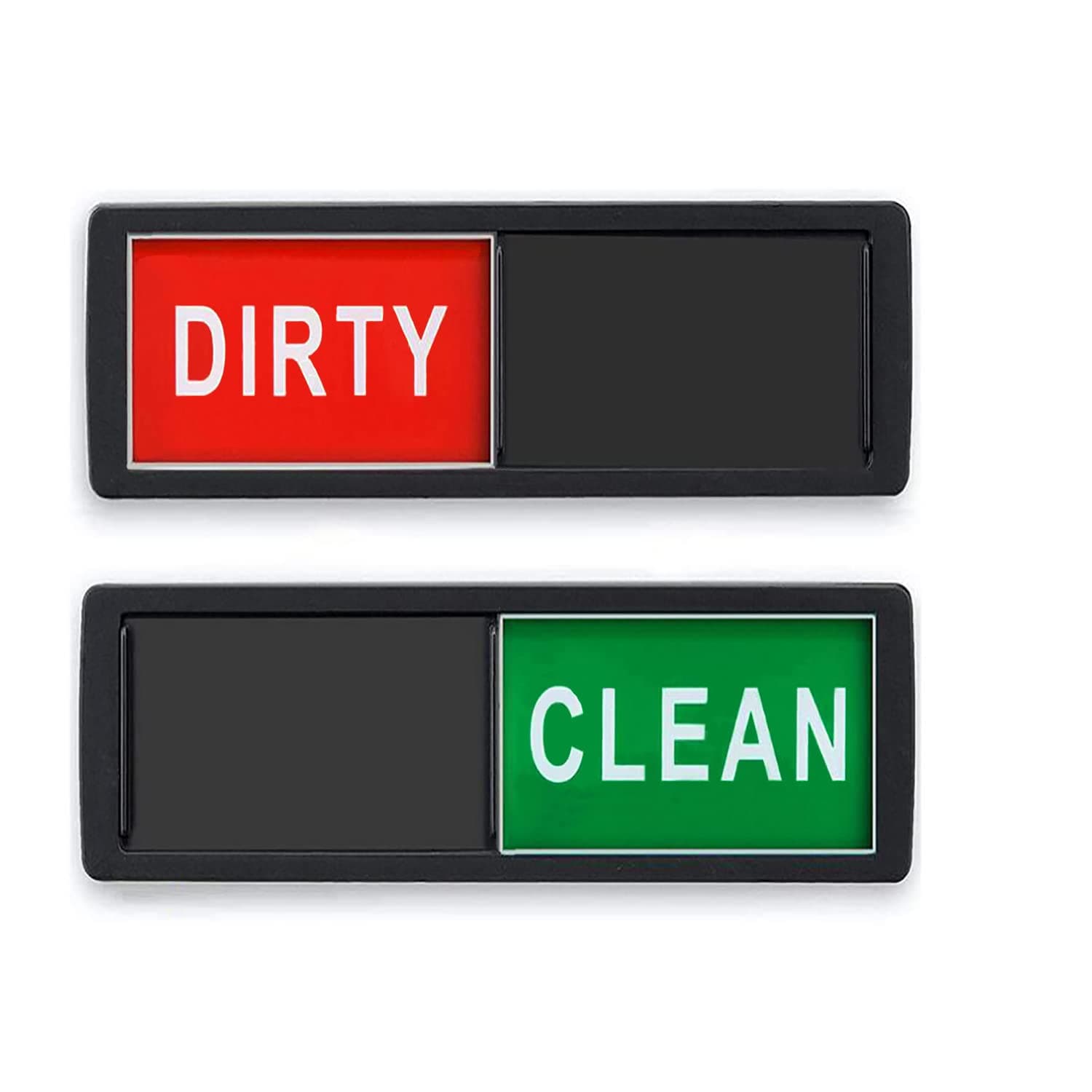 1 Pack Dishwasher Magnet Clean Dirty Sign,Non-Scratching Strong Clean Dirty Magnet with Clear Colored Text for Dishwasher,Kitchen (Black)