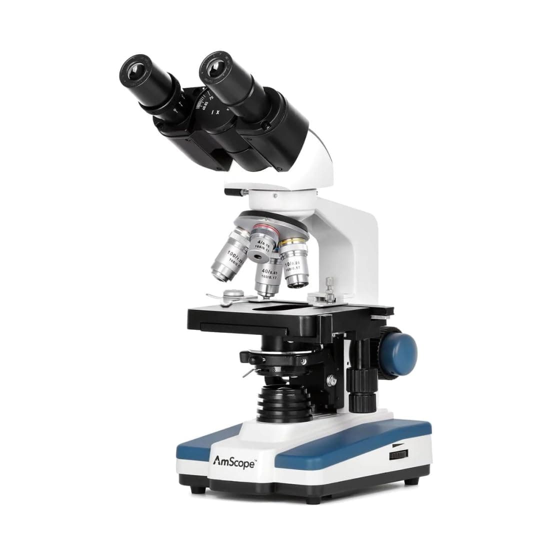 B120 Series Student & Professional LED Binocular Compound Microscope - 40X-2500X Magnification - Includes 1MP USB Camera & Siedentopf Head