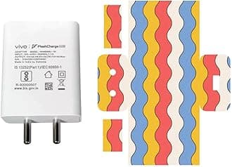 AtOdds - Compatible for Vivo Flash Charger (44W) - Charger/Adapter Skin Wrap (GroovyWaves1)