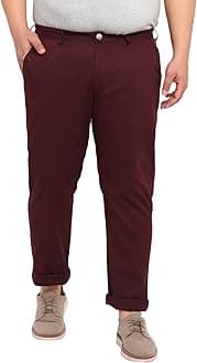 Urbano PlusMen's Regular Fit Mid Rise Trouser