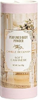 Soft Cashmere Scented Talc-Free Body Powder, Perfumed Dusting Powder, Camille Beckman, 3 Ounce