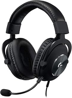 Pro X Wired Gaming Headset: Blue VO!CE Detachable Boom Mic, DTS 7.1, 50 mm Drivers, USB/3.5mm Aux, Spare Memory Foam Ear Pads, USB DAC & Bag Included - Black