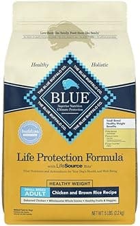 Blue Buffalo Life Protection Formula Healthy Weight Small Breed Dry Dog Food, Supports an Ideal Weight, Made with Natural Ingredients, Chicken & Brown Rice Recipe, 5-lb Bag