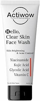 Hello Clear Niacinamide Face Wash for Deep Pore Cleansing & Oil Control, Hydrates & Brightens, Refreshing Face Wash for Men and Women