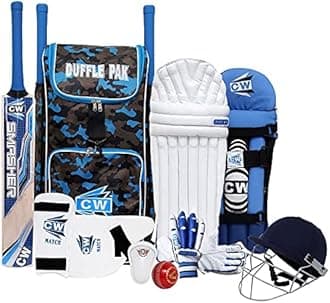 CW Tournament Cricket Training Kit Right & Left Hand Full Cricket Kit for Girls & Boys Cricket Kit with All Things in Backpack Kit Bag No Wheels