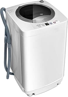 GiantexUK 2-in-1 Portable Washing Machine, Single Tub Washer and Spin Dryer with 6/10 Washing Modes, 3/8 Adjustable Water Levels & Drain Pump, Compact Laundry Washer (3.5kg Load, 6 Modes, 3 Levels)