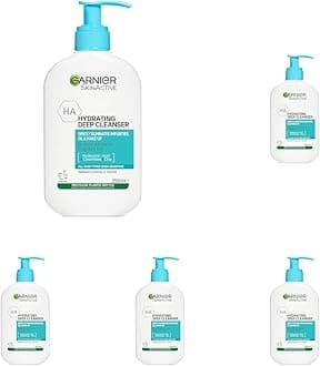 Gentle Deep Face Cleanser, With Hydrating Hyaluronic Acid, Protecting Ceramides, Purifying Clay, Fragrance Free, Suitable For Sensitive Skin, Pure Active, 250ml (Pack of 5)