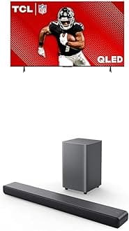 TCL 75-Inch Class Q65 QLED 4K Smart TV with Fire TV (75Q651F, 2024 Model) S55H S Class 2.1 Channel Sound Bar with Dolby Atmos