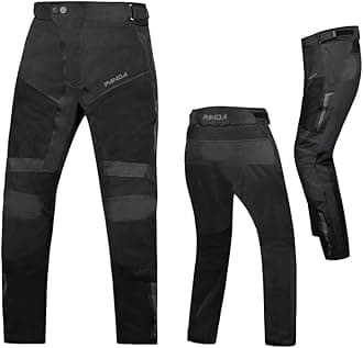 Motorcycle Pant for Men & Women Waterproof CE Armored Cordura Overpants Enduro Dual Sports Motocross ATV Cargo Touring Pants | Medium Black
