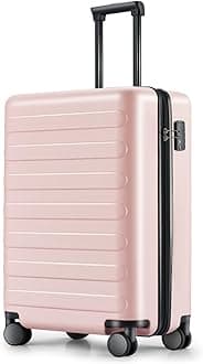 NINETYGO Carry On Luggage 22x14x9 Airline Approved, 20 Inch Luggage with Smooth Spinner Wheels, Lightweight, Hard Shell PC Suitcase Carry-On, Travel Luggage, TSA Approved (Pink, Rhine Basic)