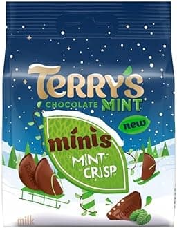 Terrys Chocolate Mint Minis, Refreshing Mint and Crunchy Crisps, all Wrapped up in Smooth Milk Chocolate 80g (UK)