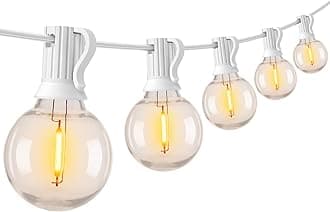 Brightown Outdoor String Lights - 50 Ft Waterproof Connectable Dimmable LED Patio Lights with 25 G40 Globe Bulbs, All Weatherproof Hanging Globe Lights for Outside Backyard Porch Party Decoration