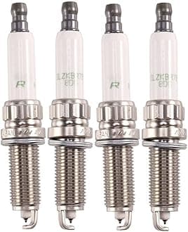 Automotive spark plugs 4 Pcs Car Metal Spark Plug Iridium Platinum Spark Plug 95770 ILZKBR7B8DG 0242129512, Compatible with Peugeot Compatible with Citroen Compatible with Mini Compatible with Cooper