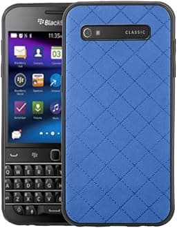 Compatible with Women Men BlackBerry Classic Q20 case Rugged Thin Slim Cell Accessories Anti-Slip Fit Rubber TPU Mobile Phone Silicone Soft Shockproof Bumper Cover for SQC100 Women Men Blue