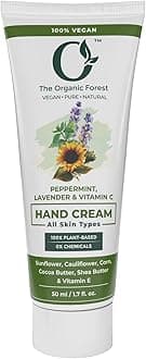 organic forest Plant-Based Lavender & Peppermint Soothing Hand Cream For Women | Vitamin C & E for Skin Protection | Hydrating Hand Cream & Moisturizer with Shea Butter for Dry & Cracked Hands |