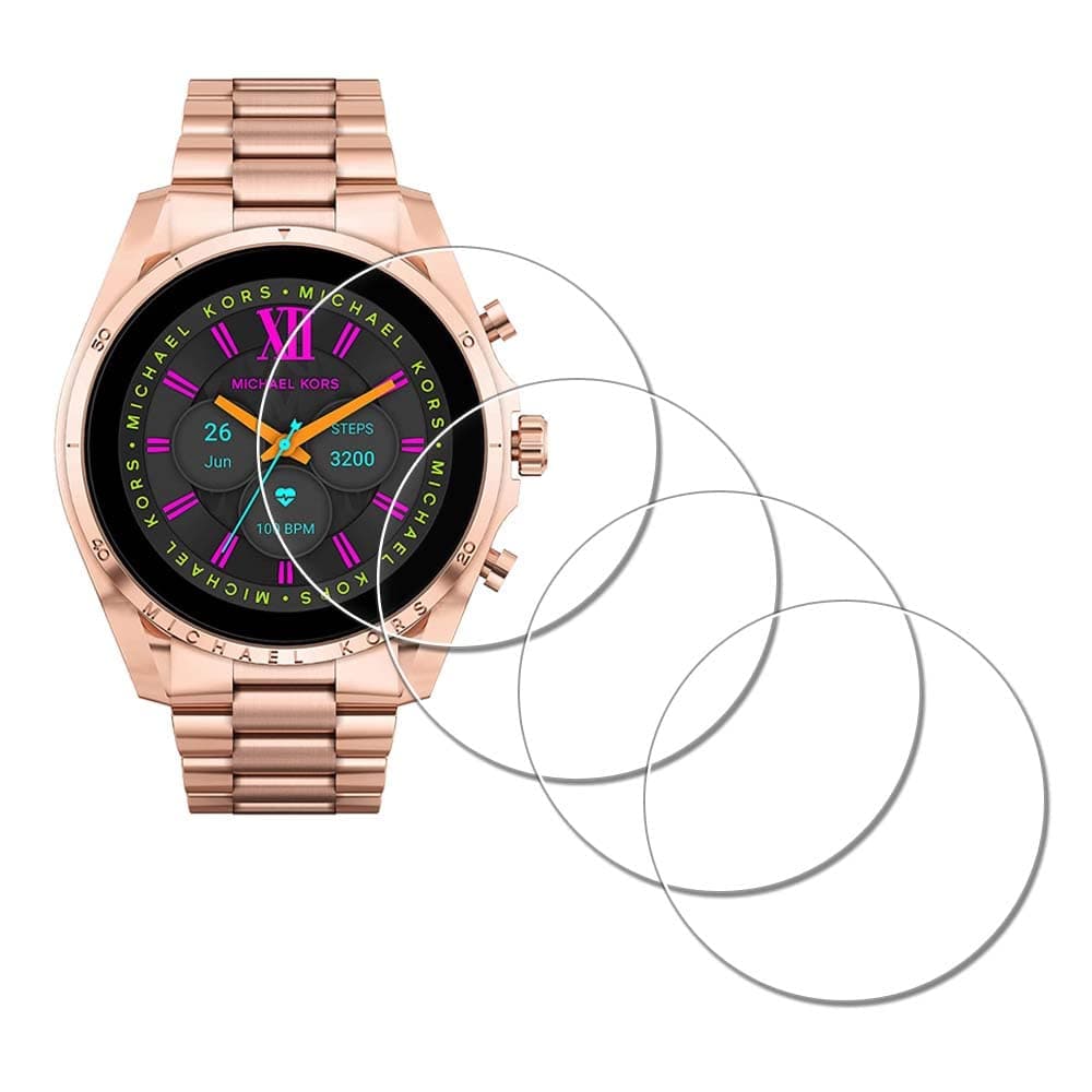 Screen Protector for Michael Kors Gen 6 Bradshaw Smartwatch [4 Pack] Tempered Glass Anti-Scratch Bubble-Free Easy Installation