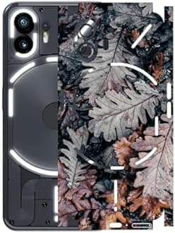 AtOdds - Full Body Back Screen Guard Protector Film - Lamination Wrap Skin Sticker for Nothing Phone 2 (5G) | Scratchproof Matte Finish (Design - Dry Leaves)