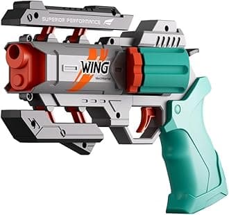 Soft Bullet Toy Revolver - Safe Foam Blaster with Darts,Gun Fun, and Pistol Toy for Cool Kids' Education and Memorable Gifts Green