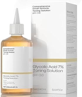 Glycolic Acid, Glycolic Acid 7% Toner, Glycolic Sour 7% Toning, KeepThe Skin Moist, Exfoliating Serum for Face, Facial Exfoliation Astringe Pores (240ML)