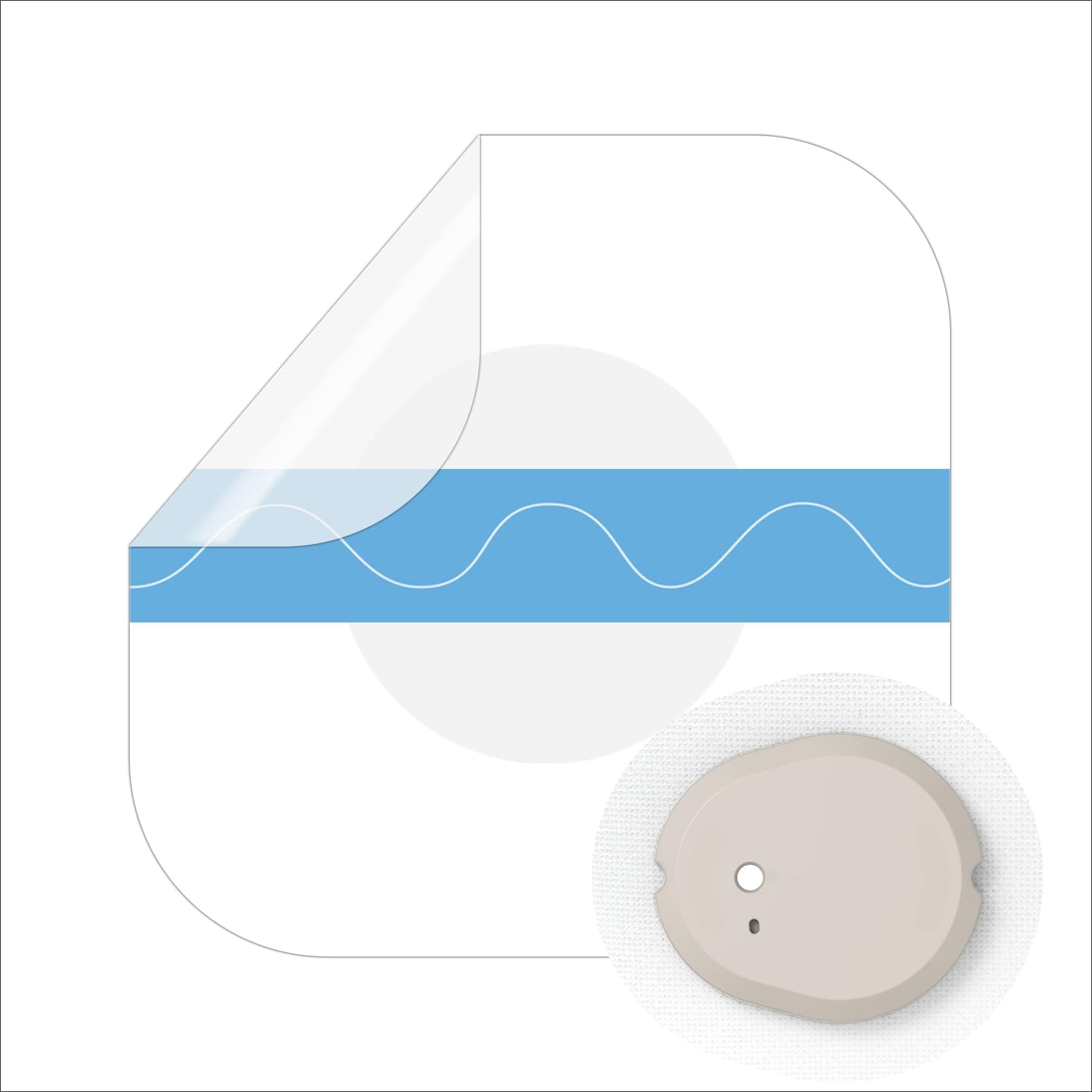 Dexcom G7 Waterproof Patches, Full Coverage, Breathable, Transparent, Durable, Up to 10 Days, Pack of 50